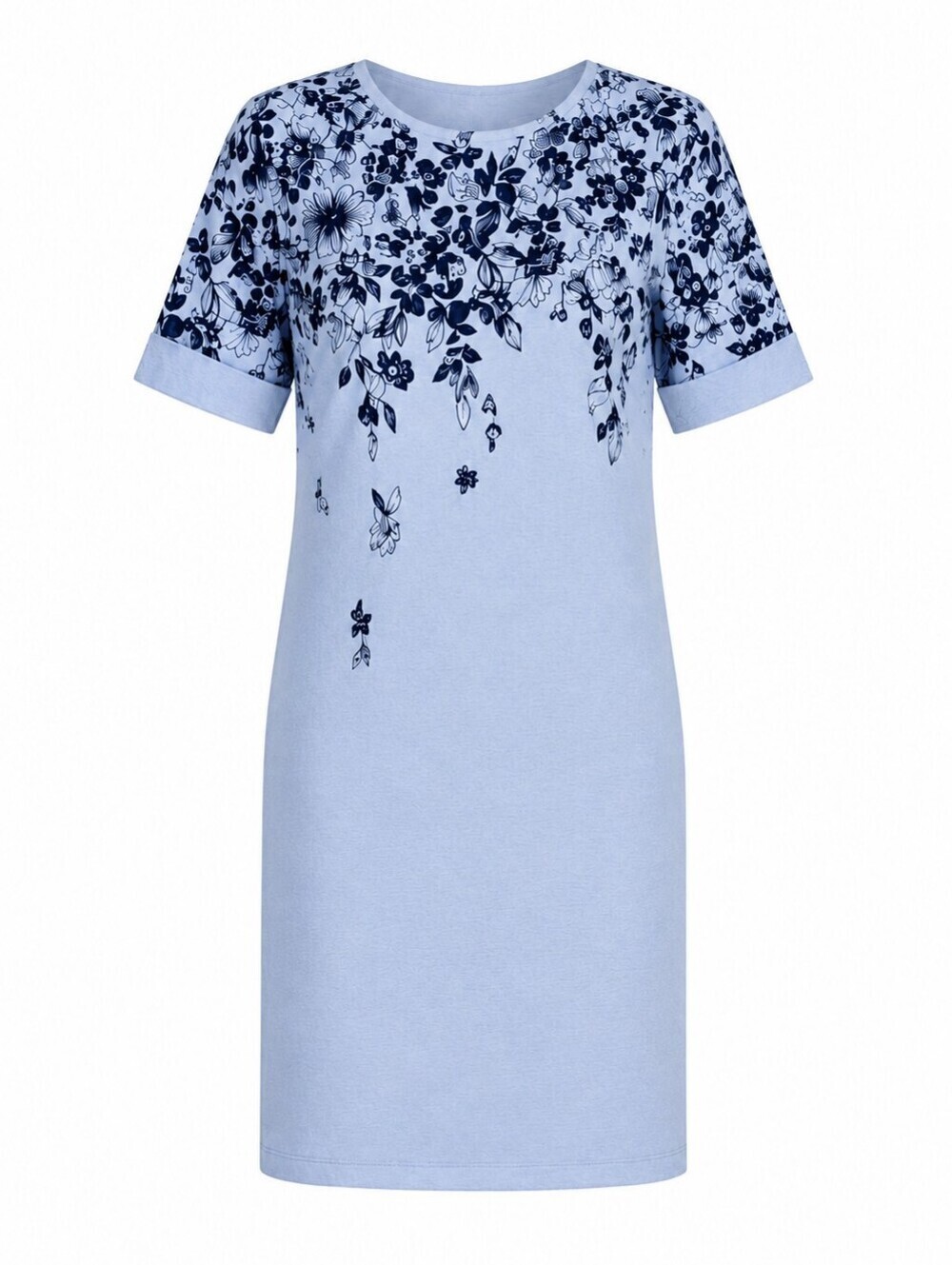 Karen Scott Sport Women’s Blue Floral T-Shirt Dress. Size M. - Picture 3 of 6